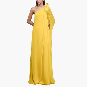 Gaurav Gupta Solaris Yellow One-Shoulder Gown